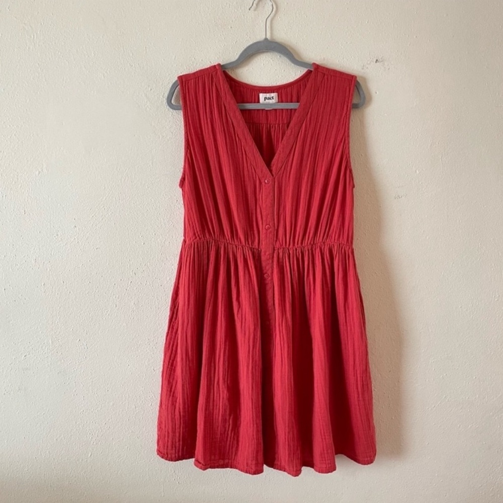 Pact Rust Sleeveless Mini Dress - Picture 3 of 8
